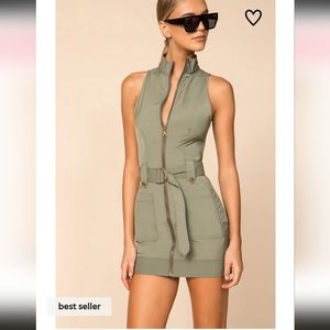 SUPERDOWN Sofia Belted Mini Dress, sz Small